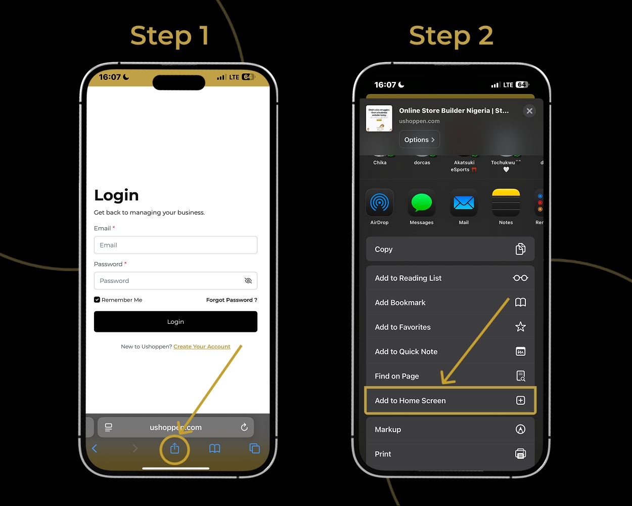 how to install ushoppen to your phone